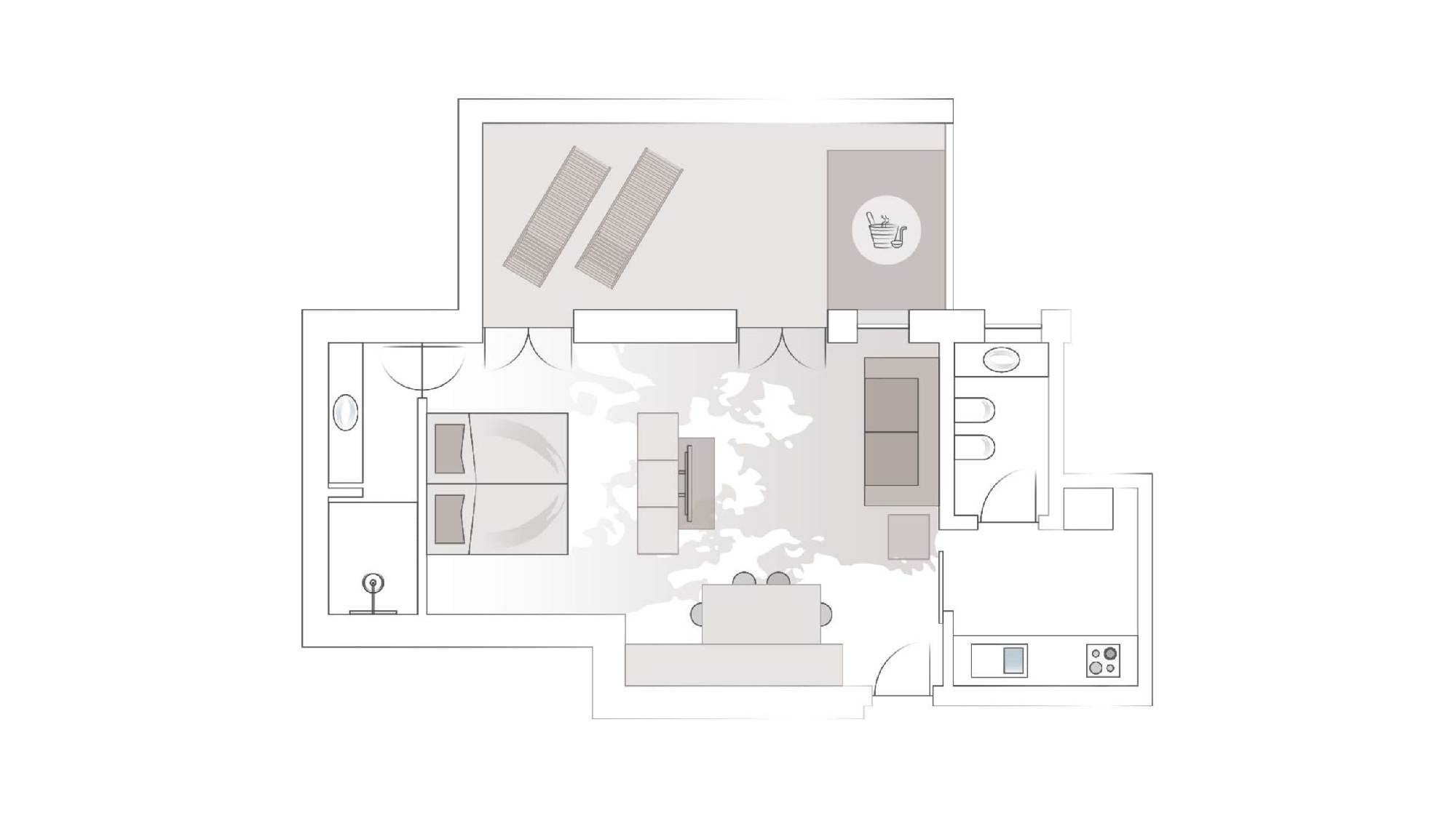 Grundriss Premium Suite Acqua