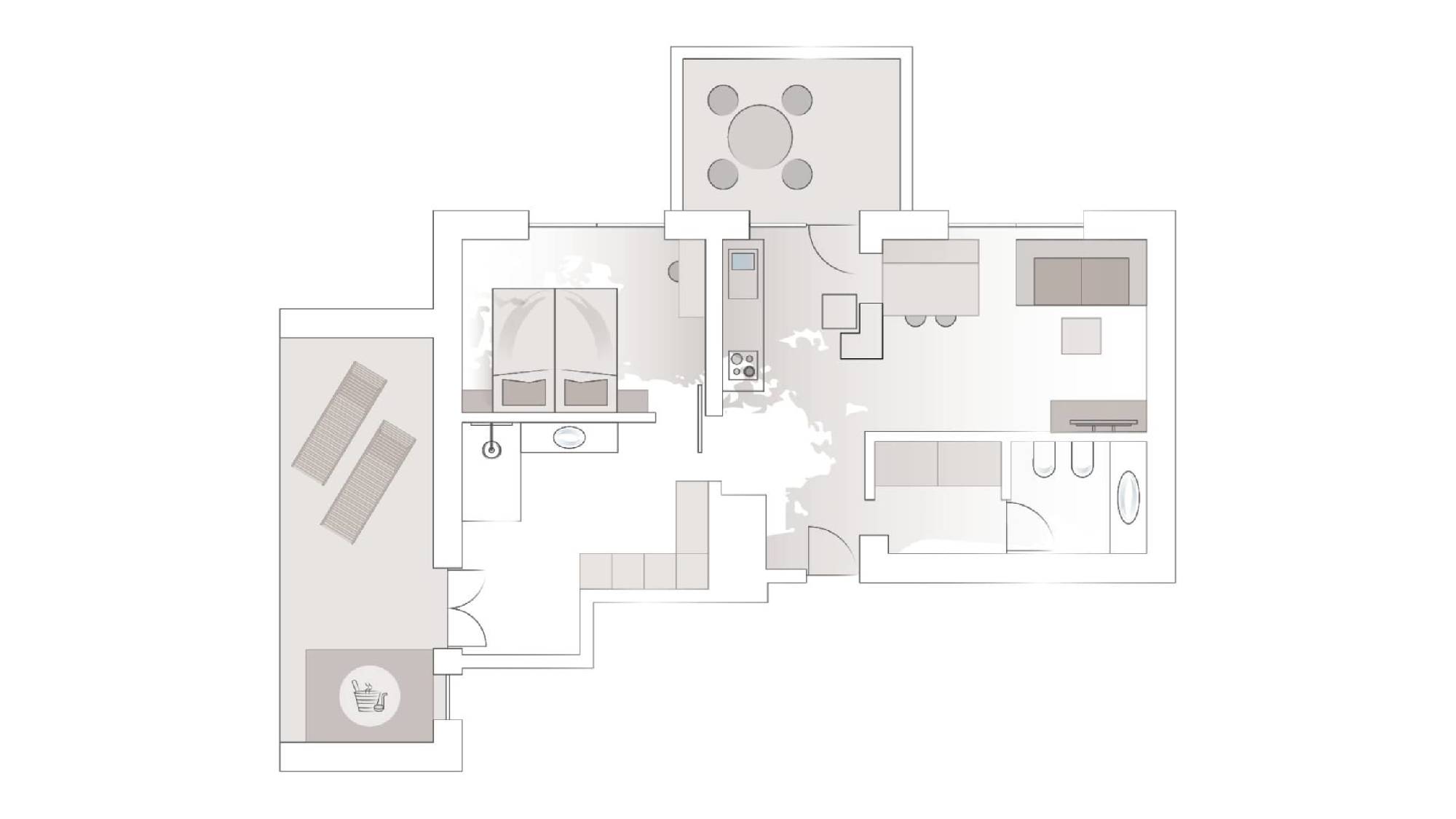 Grundriss Premium Suite Terra